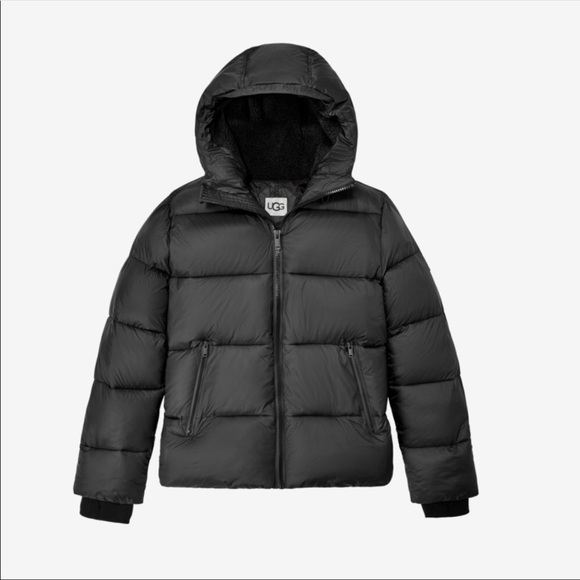 UGG Mens Brayden Puffer Jacket Black - Picture 4 of 6
